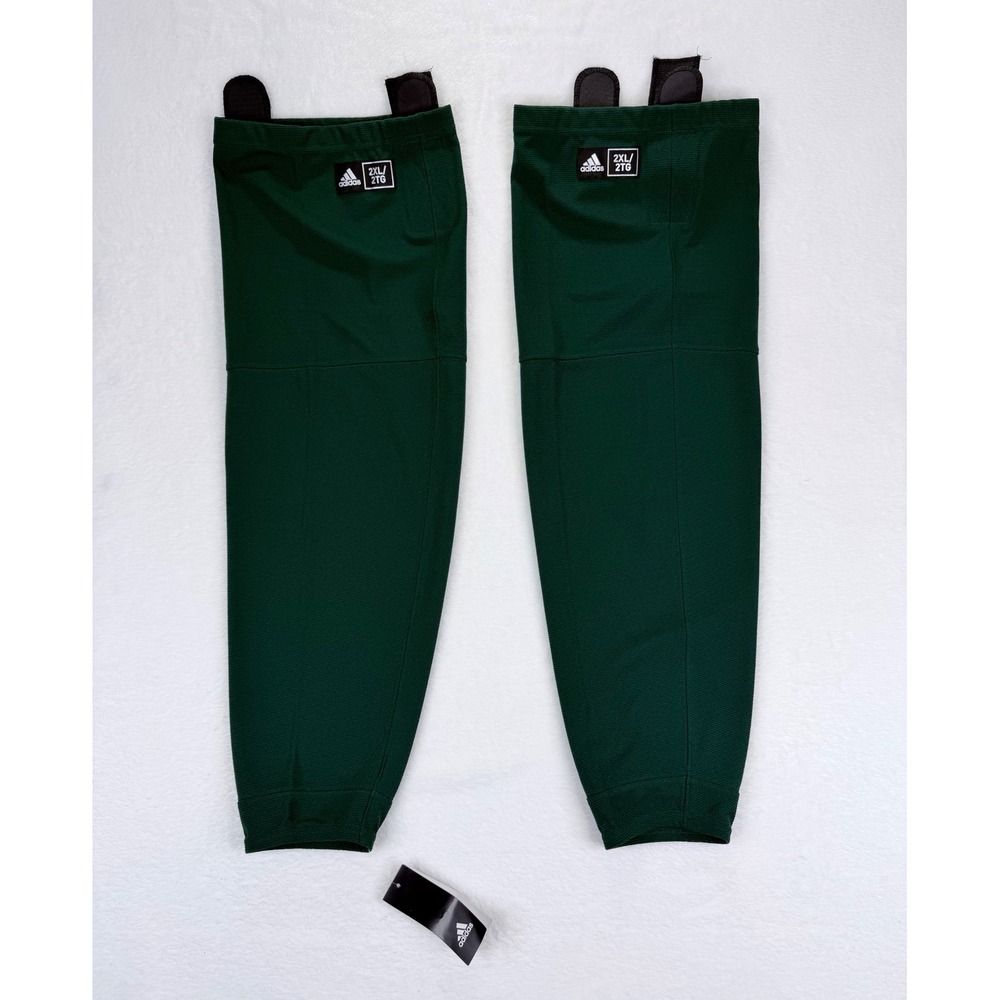 Adidas Hockey Socks Men 2XL Forest Green Mesh Performance Ice Hockey Gear NEW